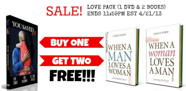 Buy One DVD and Get Two FREE Books! This Weekend Only!