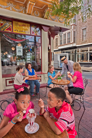 The old-fashioned Victorian charm at The Franklin Fountain, named to honor famed Philadelphian Benjamin Franklin, creates the perfect setting to enjoy ice-cream sodas, milkshakes, sundaes, splits and, of course, a variety of homemade ice creams. Photo by G. Widman for GPTMC