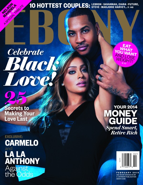 La La & Carmelo Anthony Ebony Cover