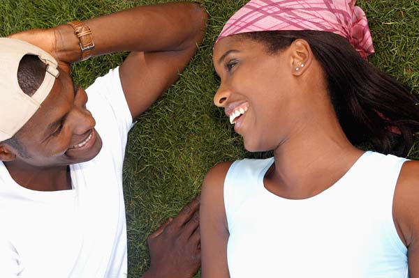 Couple Talk Grass Fun Date unfulfilled in marriage