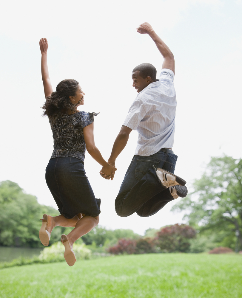 ways to make your anniversary fun Couple Celebrate Happy Jump