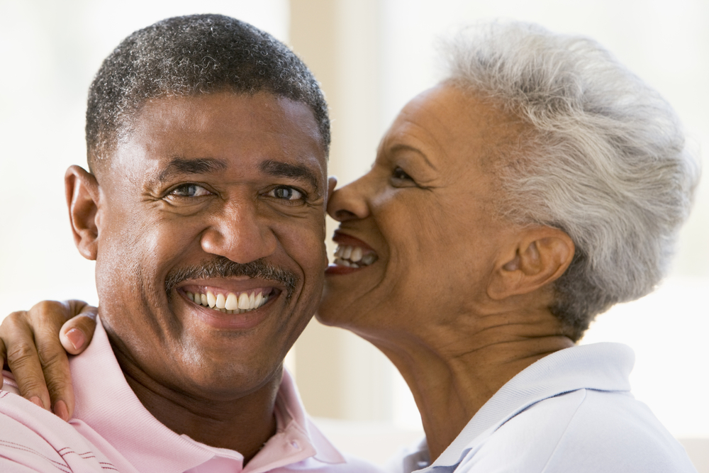 Senior Couple Close Kiss becoming one in your marriage